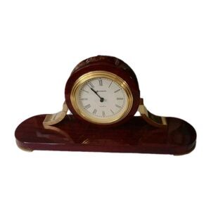 Vintage Benchmark Rosewood Mantle Clock GERMAN MVT Tested Battery Operated